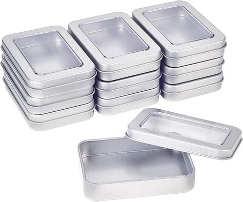 metal box with clear lid|large metal container with lid.